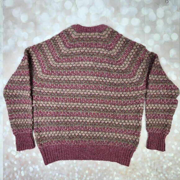 Buckingham Vintage V-Neck Shetland Wool Sweater, Men's Large - Picture 2 of 8